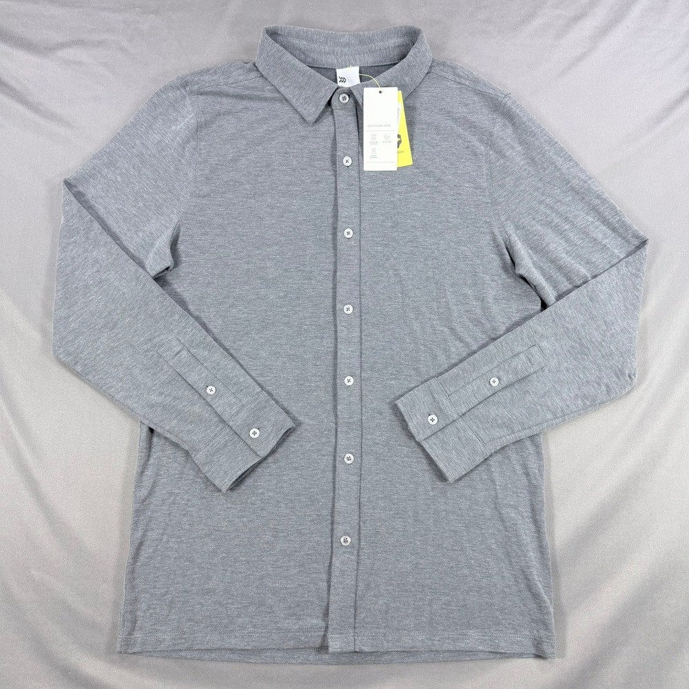 All in Motion Mens S Gray Lyocell‎ Blend Commuter Shirt Moisture Wicking NWT